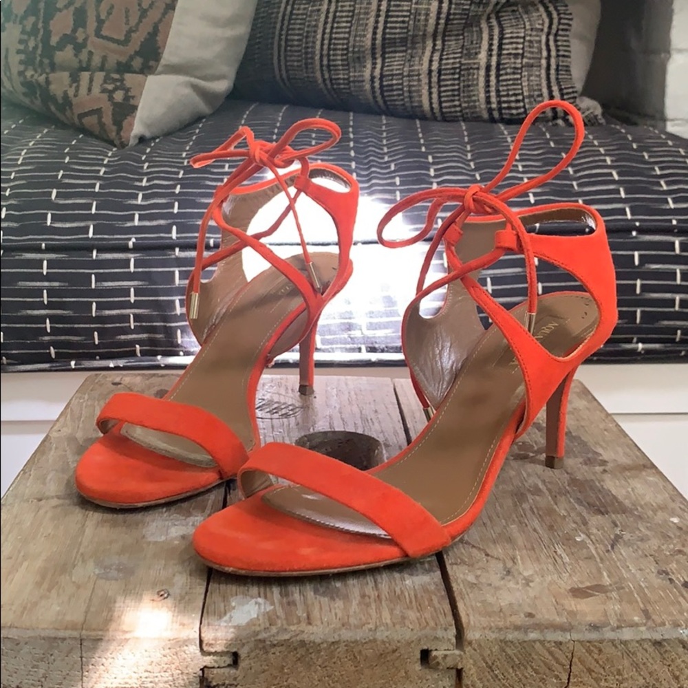 Aquazzura Suede 75mm Sandals 37 7